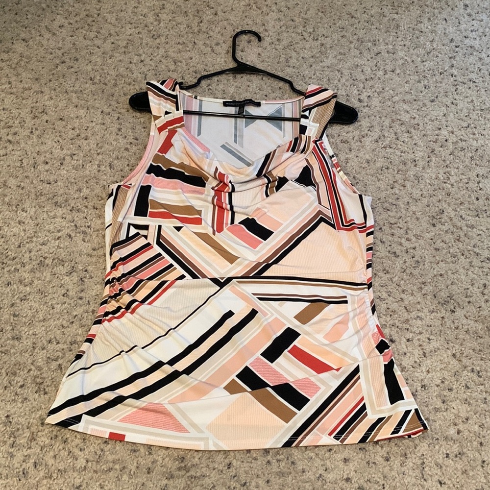 White House Black Market Tank Top was with Draped Neckline